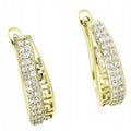 KOLCZYKI 14K STAL CHIRURGICZNA 316L GREK Z BRYLANCIKAMI